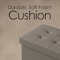 Hastings Home Folding Storage Bench Ottoman-30" Faux Gray Leather- Foam Padded Lid-Removable Bin-Organizer 253345XMY - alternate 2